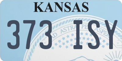 KS license plate 373ISY