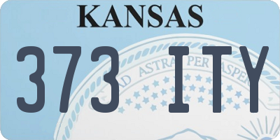KS license plate 373ITY