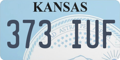 KS license plate 373IUF