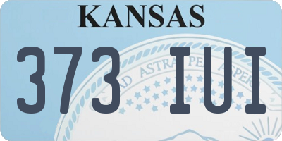 KS license plate 373IUI