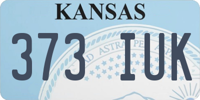 KS license plate 373IUK