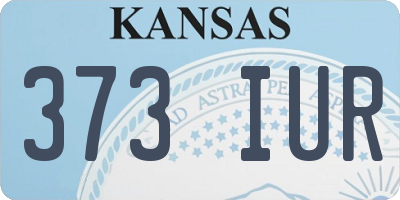 KS license plate 373IUR