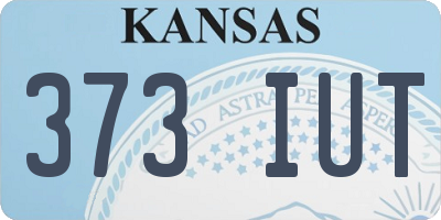 KS license plate 373IUT