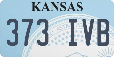 KS license plate 373IVB
