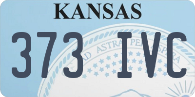 KS license plate 373IVC