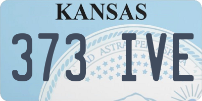 KS license plate 373IVE