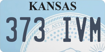 KS license plate 373IVM