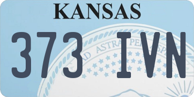 KS license plate 373IVN