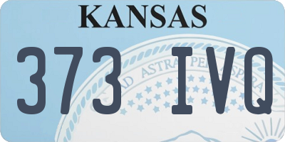 KS license plate 373IVQ