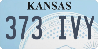 KS license plate 373IVY