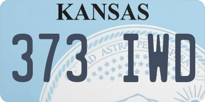 KS license plate 373IWD