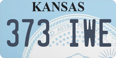 KS license plate 373IWE