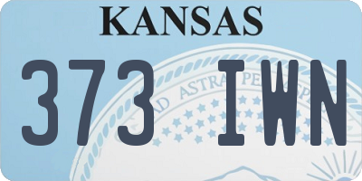 KS license plate 373IWN