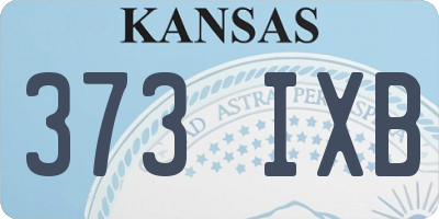 KS license plate 373IXB