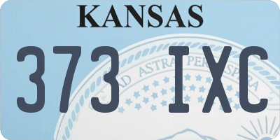 KS license plate 373IXC