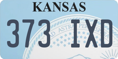 KS license plate 373IXD