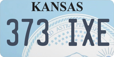 KS license plate 373IXE