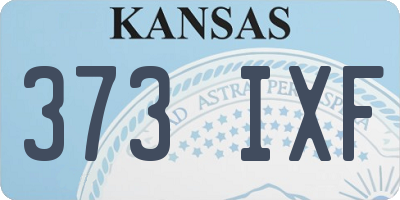 KS license plate 373IXF