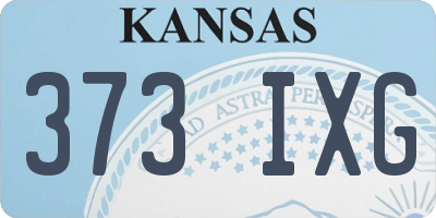 KS license plate 373IXG