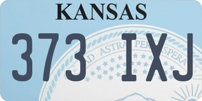 KS license plate 373IXJ