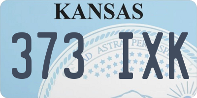 KS license plate 373IXK