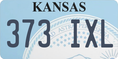KS license plate 373IXL