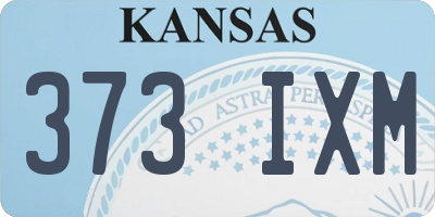 KS license plate 373IXM