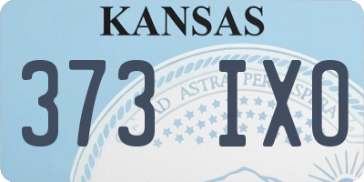 KS license plate 373IXO