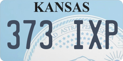 KS license plate 373IXP