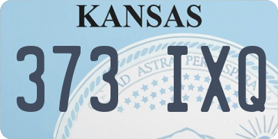 KS license plate 373IXQ