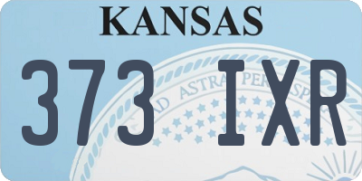 KS license plate 373IXR