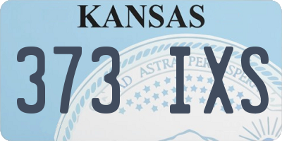 KS license plate 373IXS