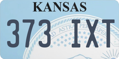 KS license plate 373IXT