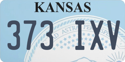 KS license plate 373IXV