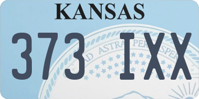 KS license plate 373IXX