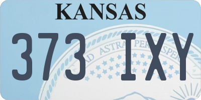 KS license plate 373IXY