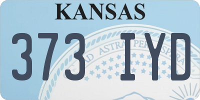 KS license plate 373IYD