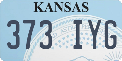 KS license plate 373IYG