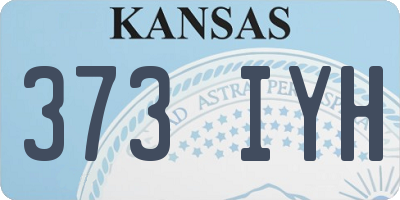 KS license plate 373IYH