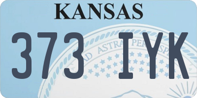 KS license plate 373IYK