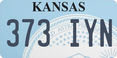 KS license plate 373IYN