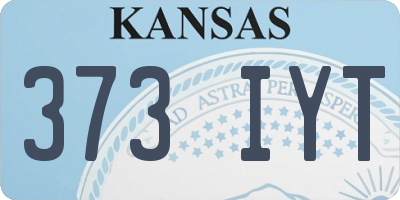 KS license plate 373IYT