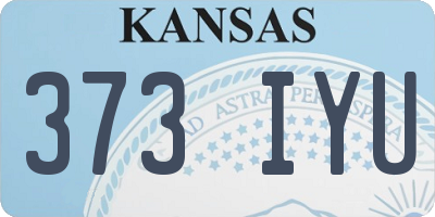 KS license plate 373IYU