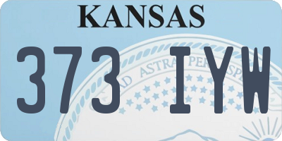 KS license plate 373IYW
