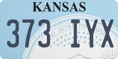 KS license plate 373IYX