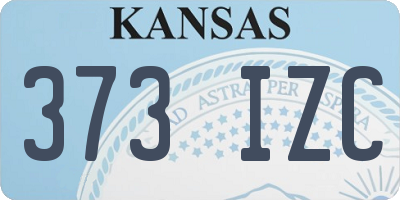 KS license plate 373IZC