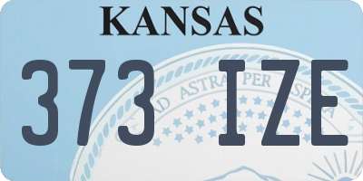 KS license plate 373IZE