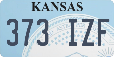 KS license plate 373IZF