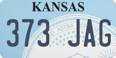 KS license plate 373JAG