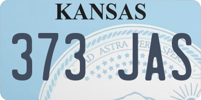 KS license plate 373JAS